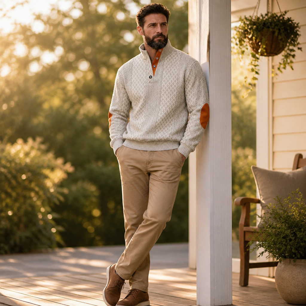 StriTex™ Jacquard Collar Sweater — Command Attention with Timeless Comfort and Rugged Style