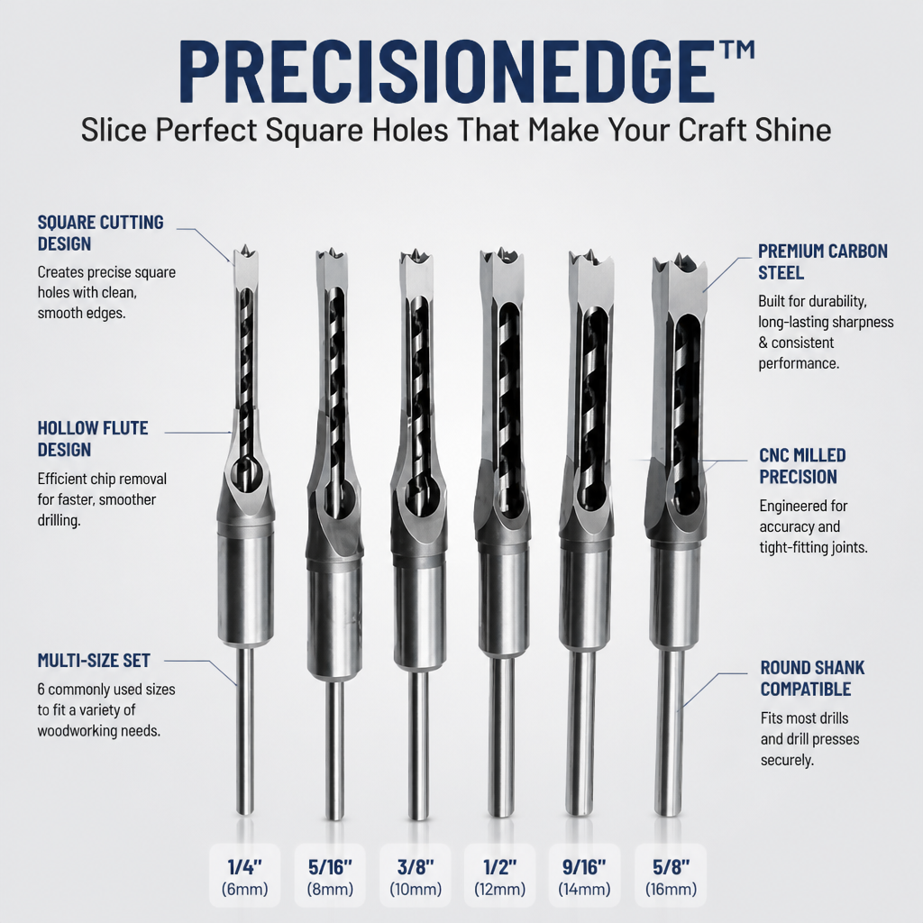 PrecisionEdge™ — Slice Perfect Square Holes That Make Your Craft Shine