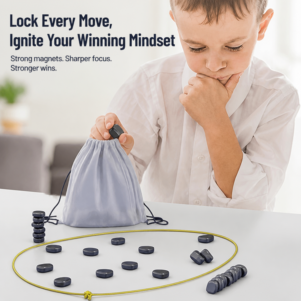 StratagemX™ Magnetic Chess — Lock Every Move, Ignite Your Winning Mindset