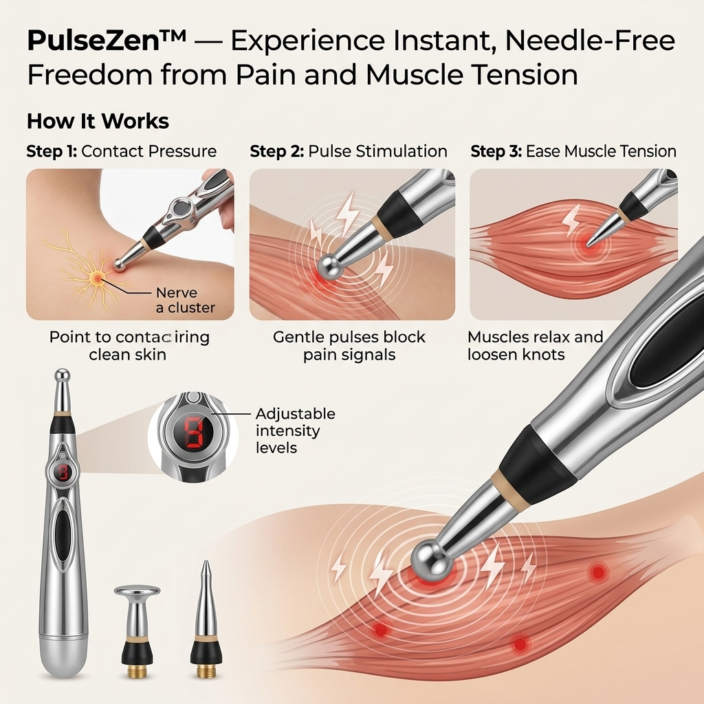 PulseZen™ — Experience Instant, Needle-Free Freedom from Pain and Muscle Tension