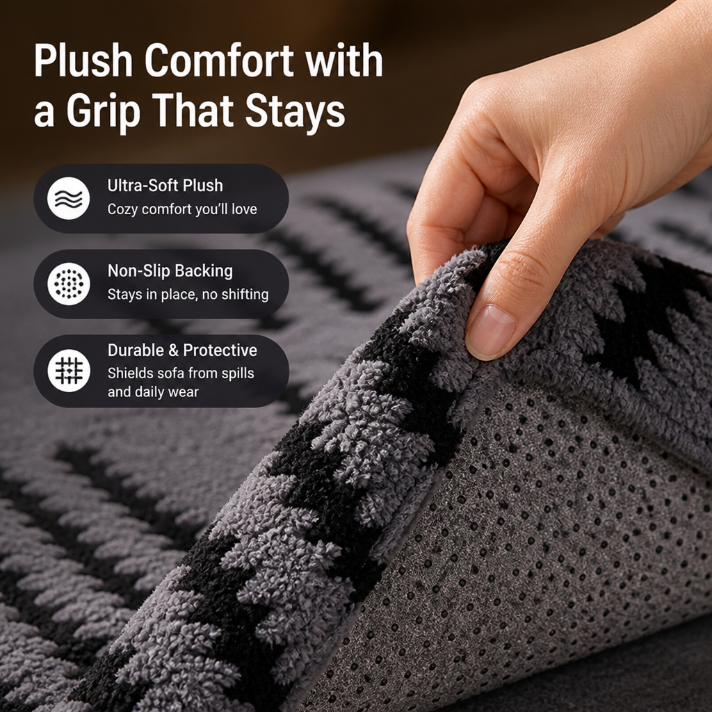 LumiNest™ Plush Sofa Cover — Wrap Your Sofa in Unshakable Comfort and Plush Luxury