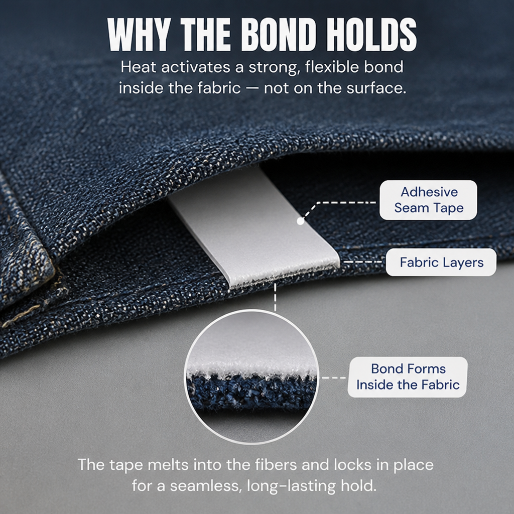 Hemna™ — Hem Any Pair in Seconds With No Needle, No Thread, No Sewing