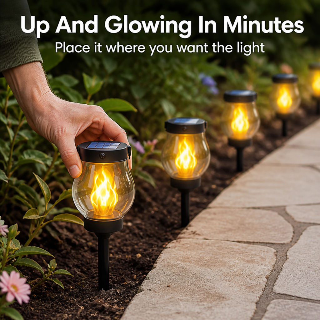 LumoraFlame™ — Ignite Cozy, Carefree Evenings with Safe, Solar-Powered Glow