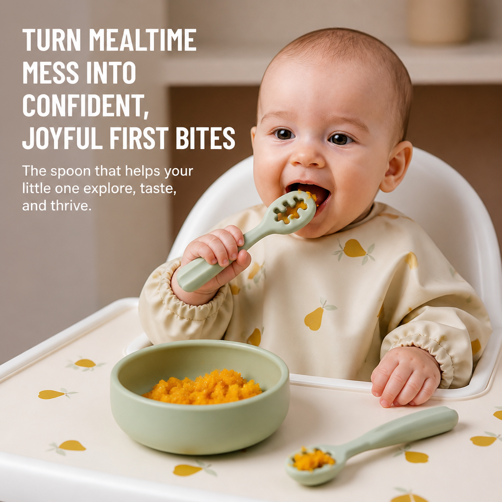 Velaree™ Starter Spoon — Turn Mealtime Mess Into Confident, Joyful First Bites