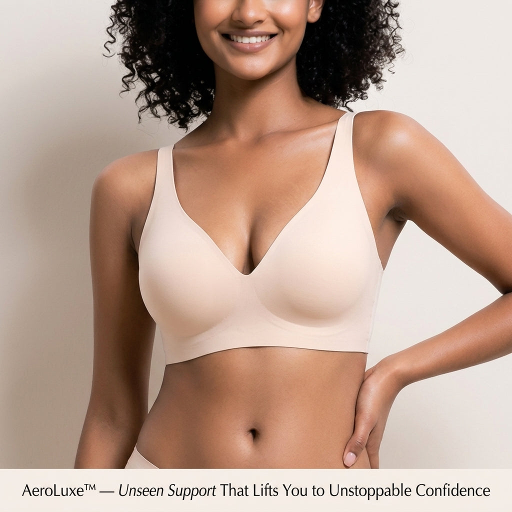 AeroLuxe™ – Wireless Seamless Bra with Deep-V Molded Cups