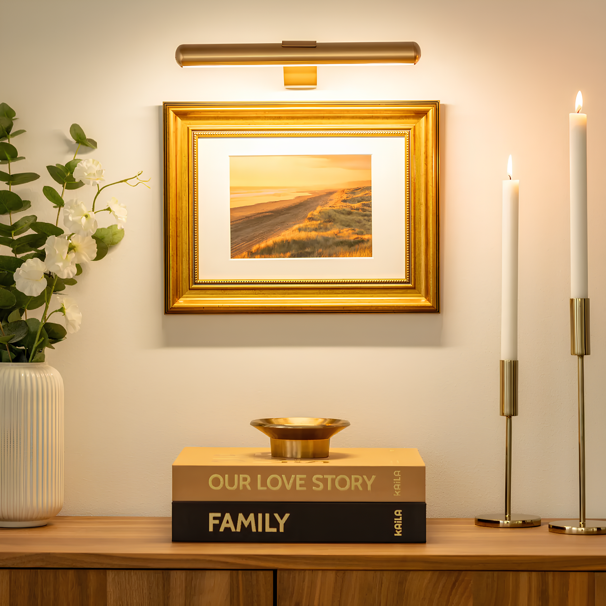Wireless LED Art Light – Wall Lamp with Adjustable Display Illumination