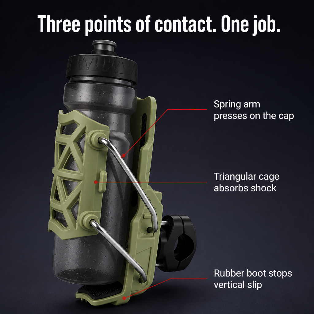 VeloGrip™ — Secure Your Bottle Firmly to Prevent Bouncing on Rough Rides