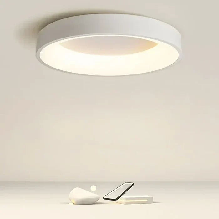 Round LED Ceiling Light – Scandinavian Design, Soft White