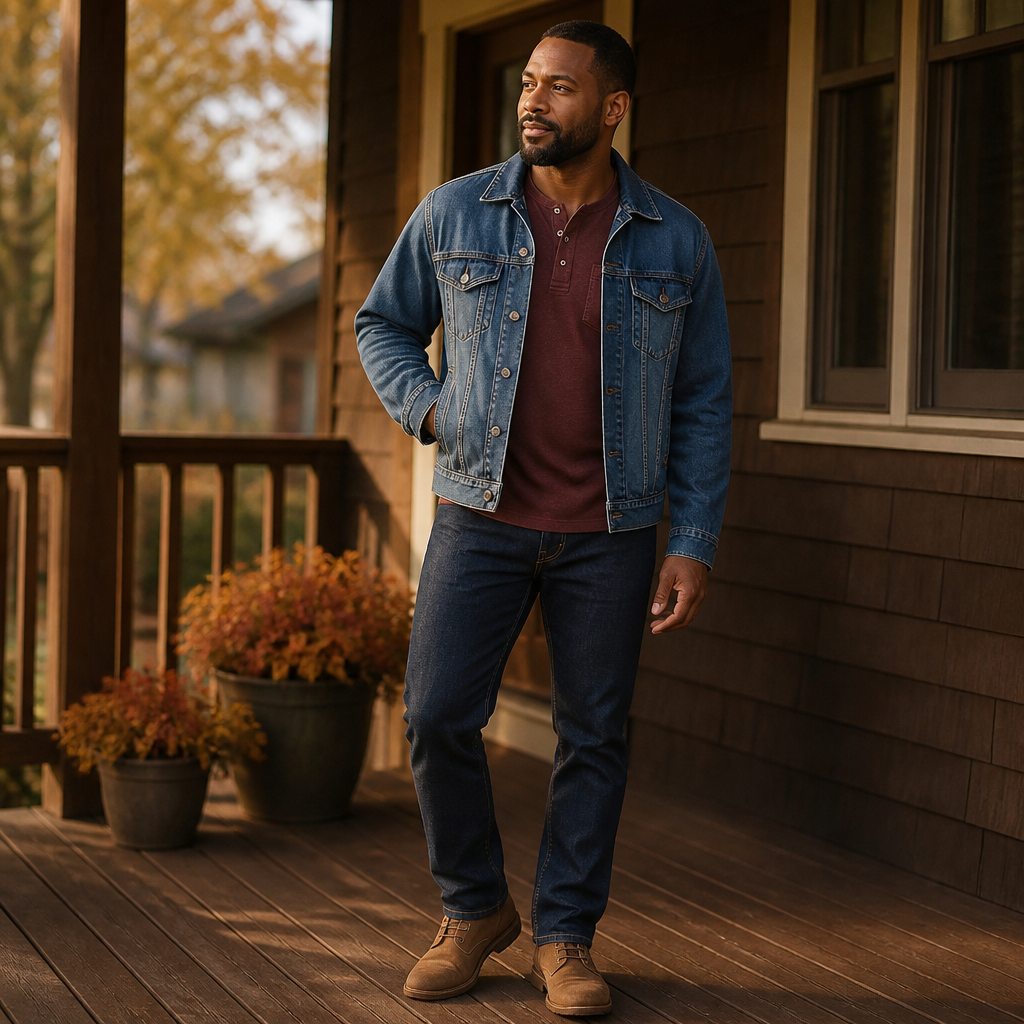 VeroVibe™ – Long Sleeve Henley in Vintage Wash with Chest Pocket