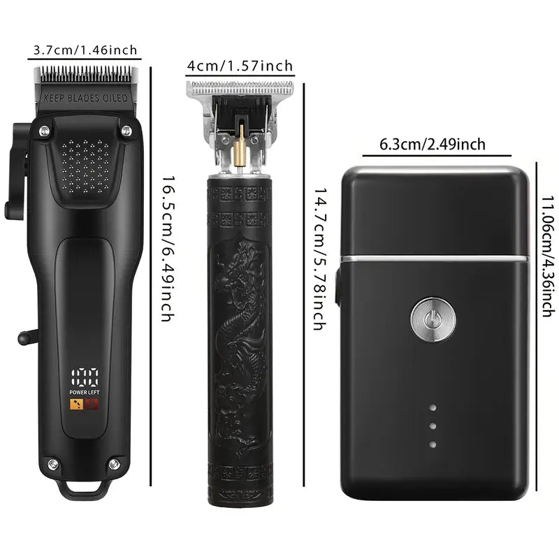 Ultimate Grooming Trio: Wireless Hair & Beard Trimming Set