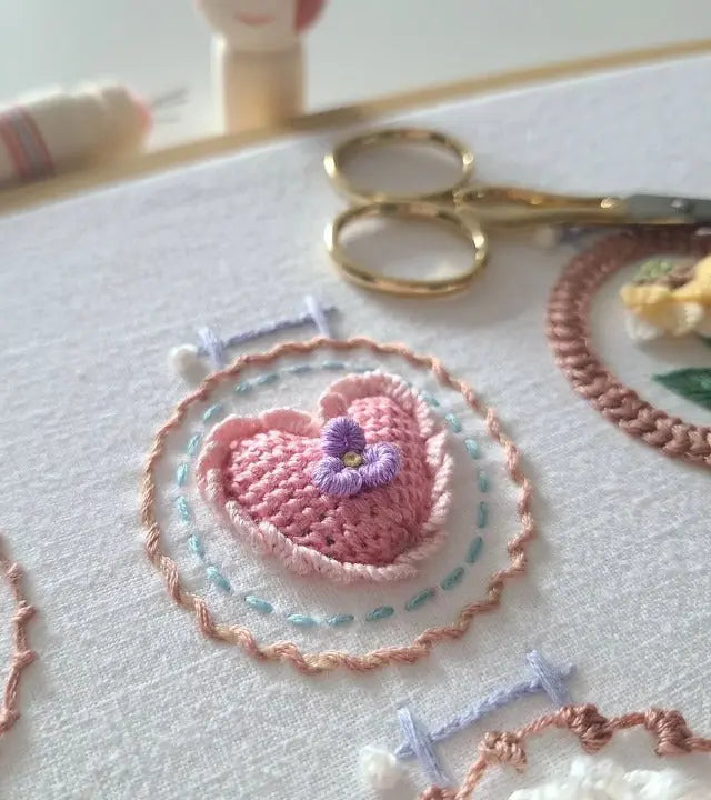 Embroidery Kit with 12 Floral Patterns | Complete Set | Ready to Start | NeedleNest