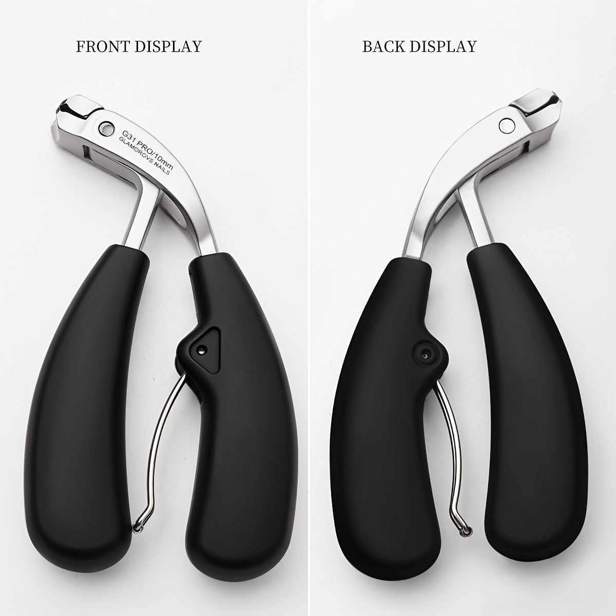 PrecisionPlus - 1pc Ergonomic Long Handle Nail Clippers in Stainless Steel