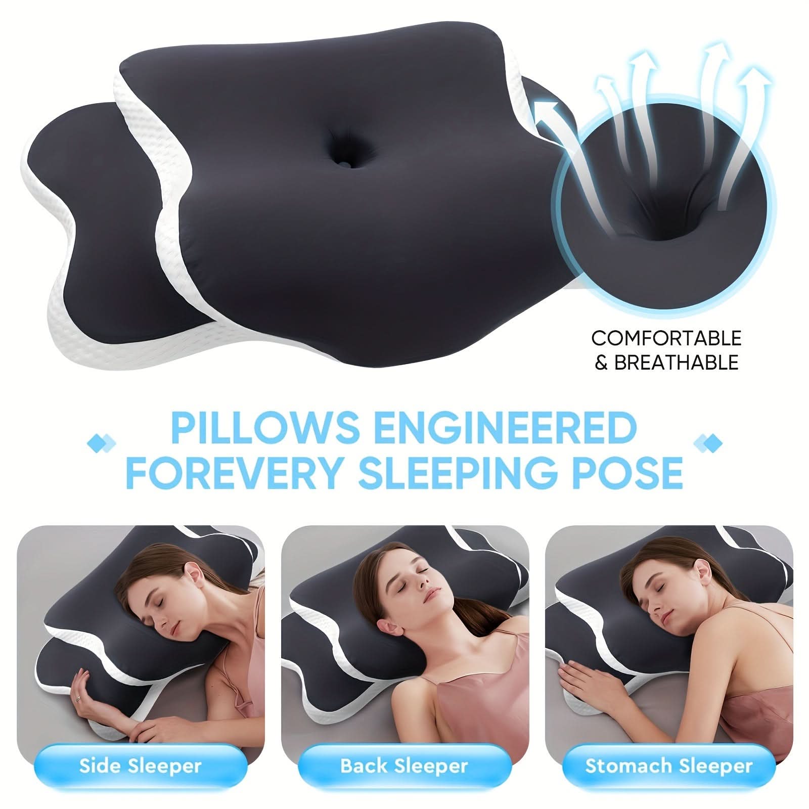 Neck Support Cushion for Comfortable Back Sleep – COOLFLOW