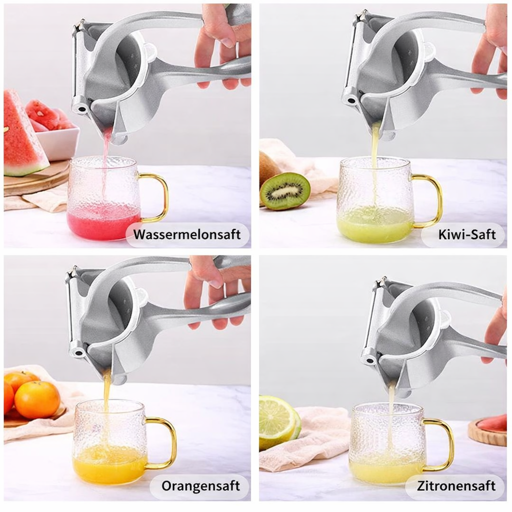 Manual Fruit Juicer | Citrus Press in Stainless Steel | Lever Grip with Non-Slip Design | PureSqueeze