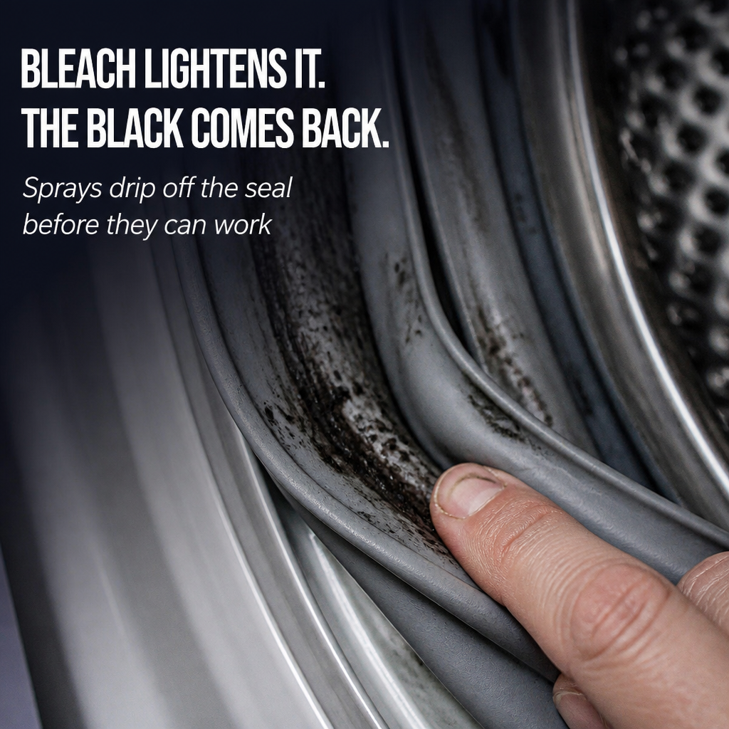 CrystalPure™ — Remove Black Mold from Washing Machine Seals & Grout Within Hours