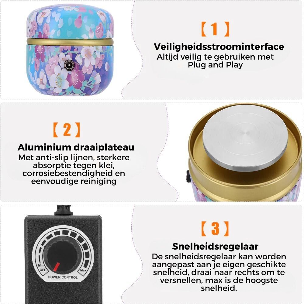 SpinCraft™ Mini Pottery Wheel — Ignite Your Imagination and Craft Stunning Art in Silence