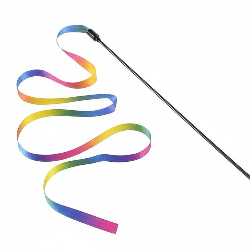 WhiskerWand - Colorful Teaser Stick for Playful Cats