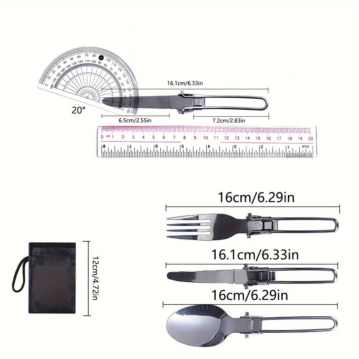 Backpacking Cooking Set with Fork and Spoon