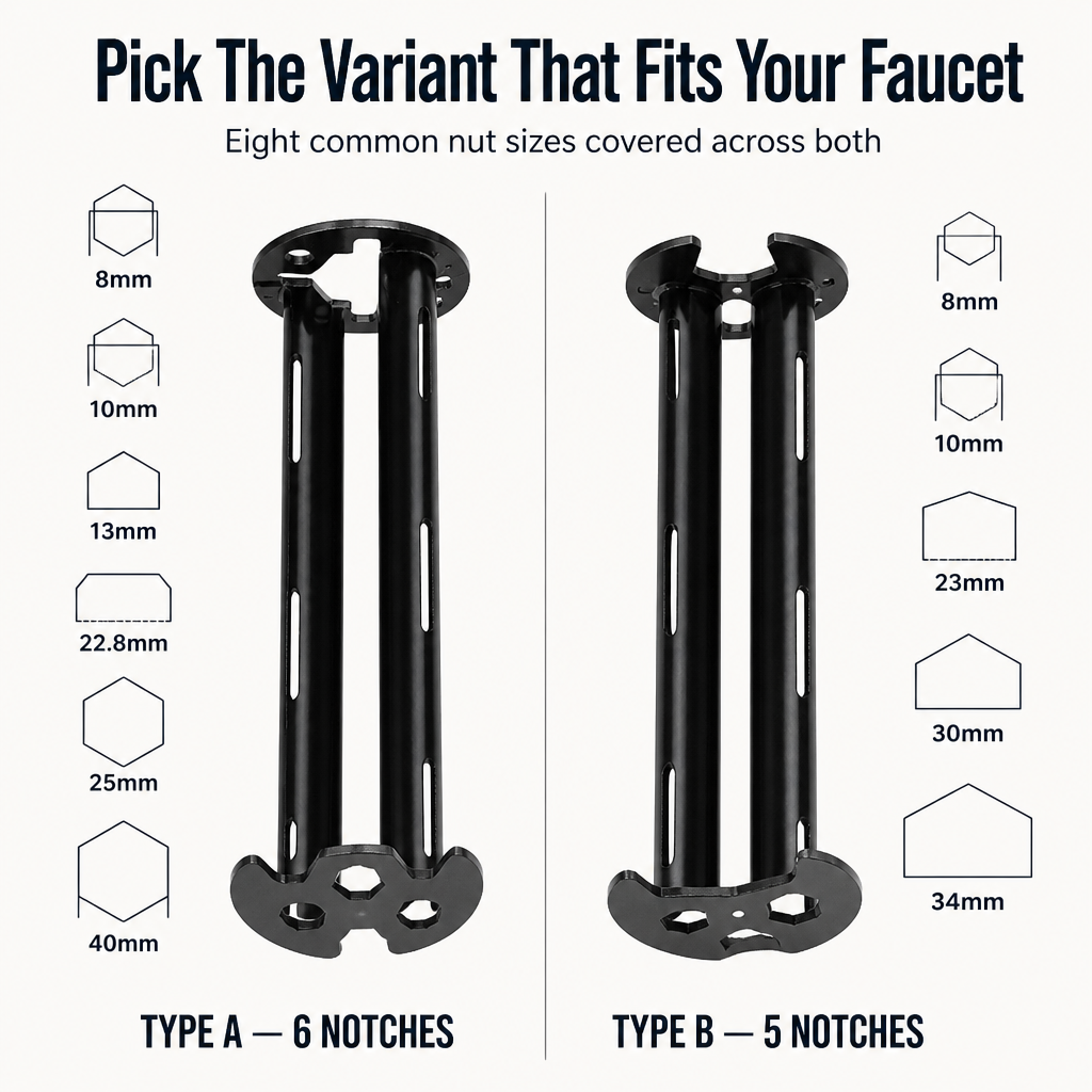 FlexiGrip™ — Fit Any Faucet In Tight Under-Sink Spots Without Needing A Plumber