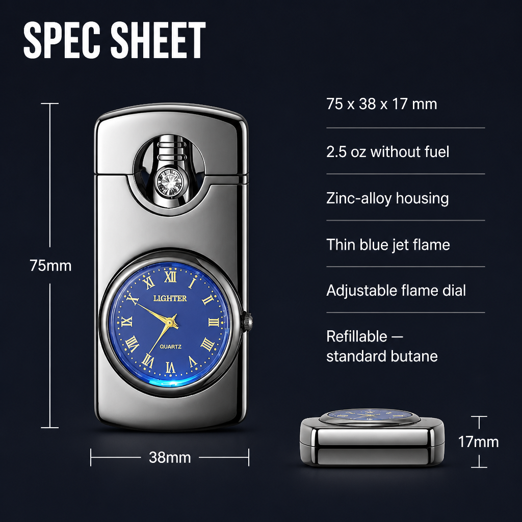 IgniteXcel™ — Light a Blue Torch Flame and Tell Time with One Hand