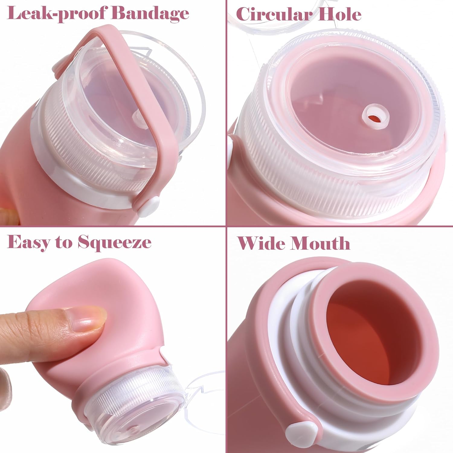 Get 3 Free Today | Leak-Proof Travel Bottles with Squeeze Design