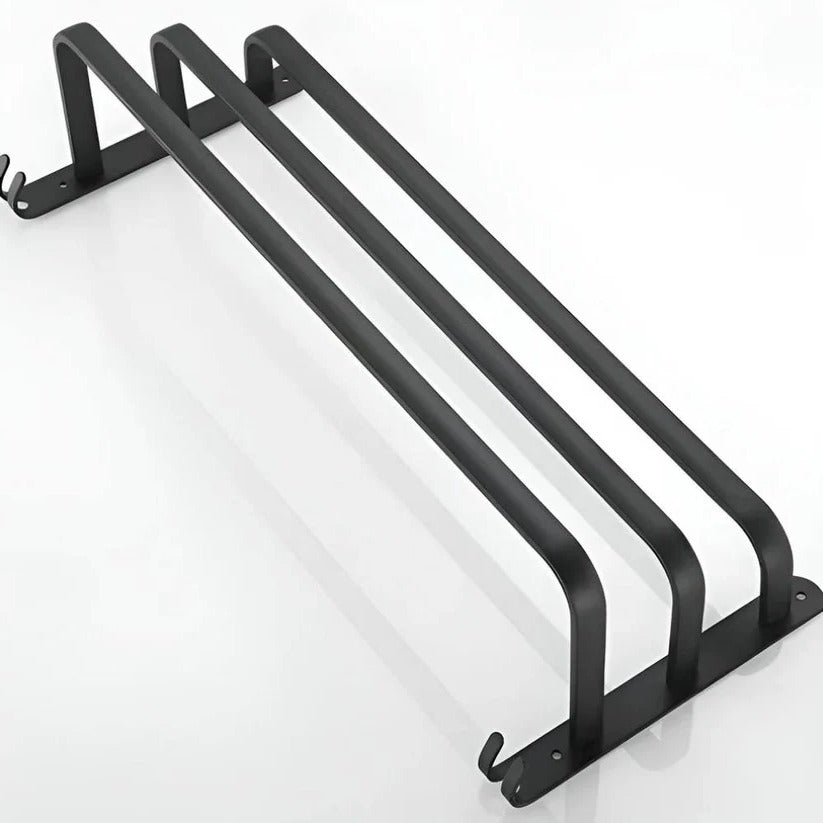 Vertical 2-3 Tier Bathroom Towel Organizer in Sleek Black