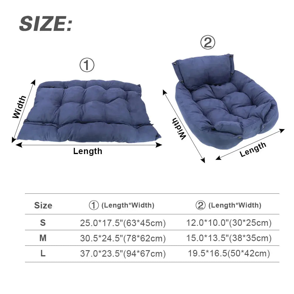 Multifunctional Pet Bed – Sofa, Mat, or Cozy Sleeping Cave