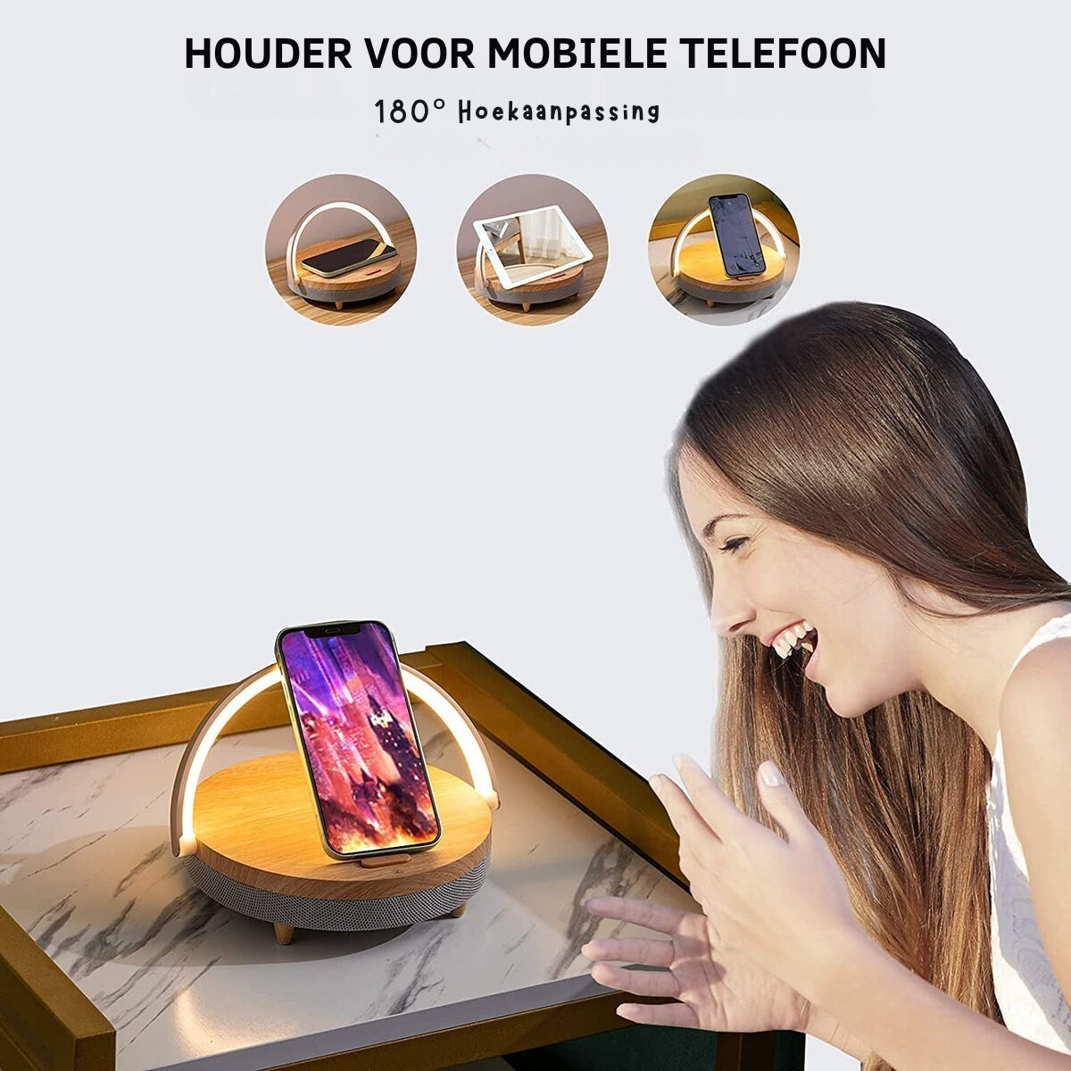 Versatile LED Desk Light with Bluetooth Sound and Charging Hub