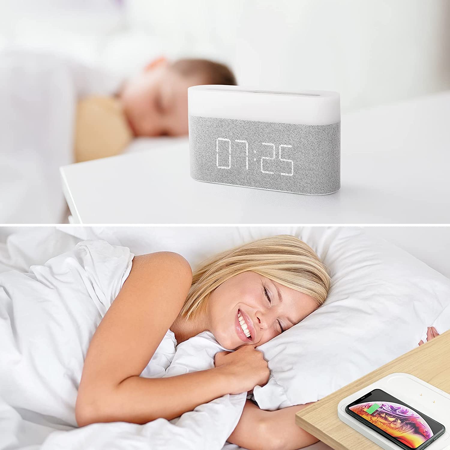 All-in-One Wireless Charging Station with LED Light & Clock