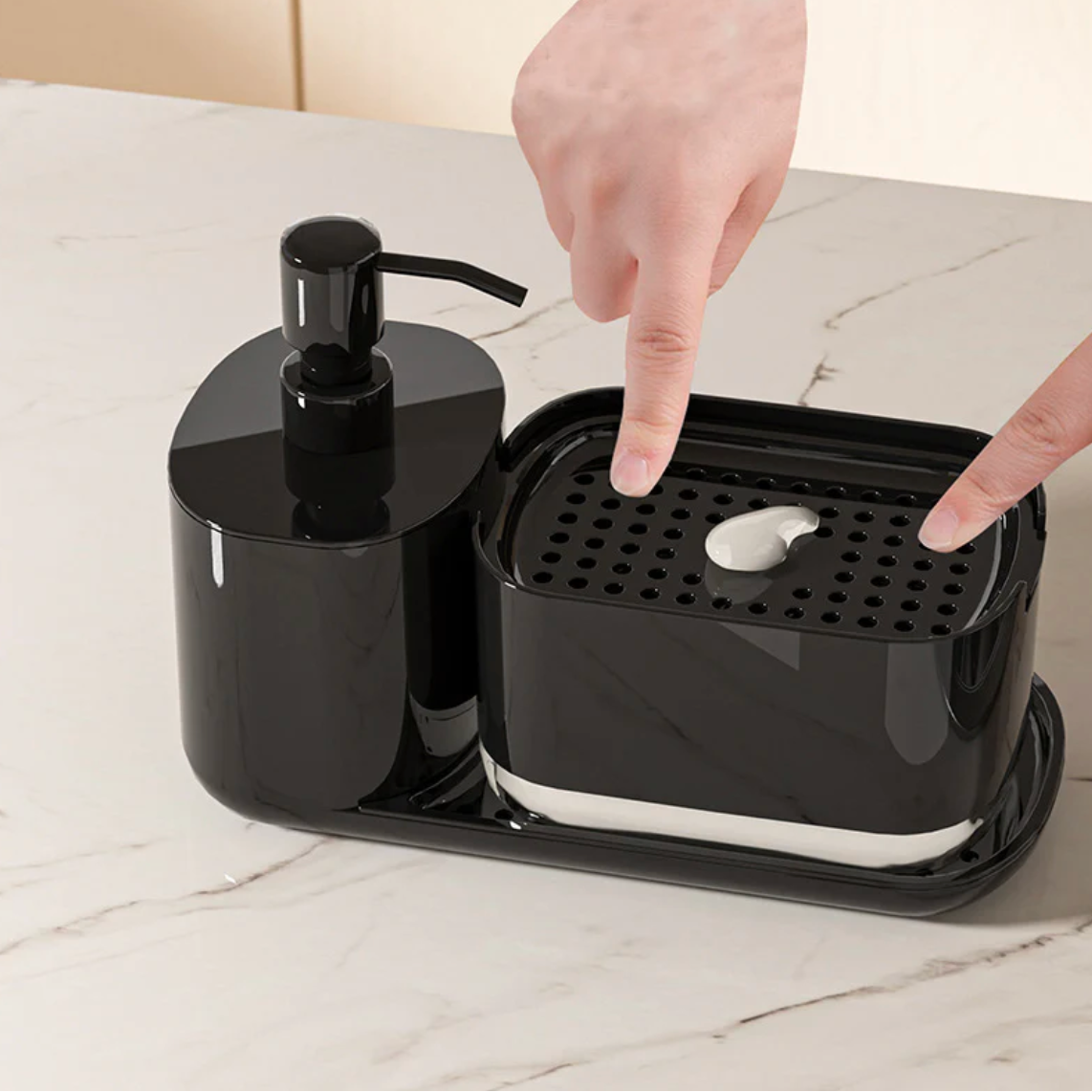 Elegant Soap Dispenser with Tray for Organized Spaces