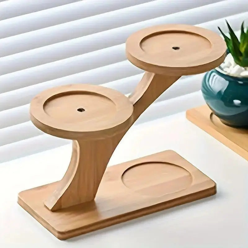 Indoor Plant Display Stand - 3-Tier Bamboo Tree Design
