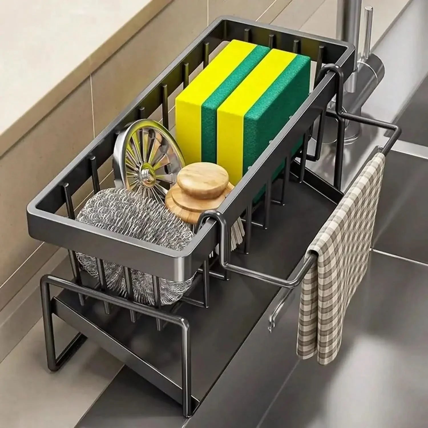 Stainless Steel Organizer for Kitchen Sinks