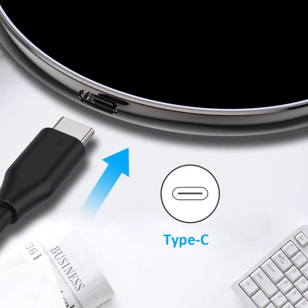 30W Rapid Wireless Charger with USB Type-C Connection