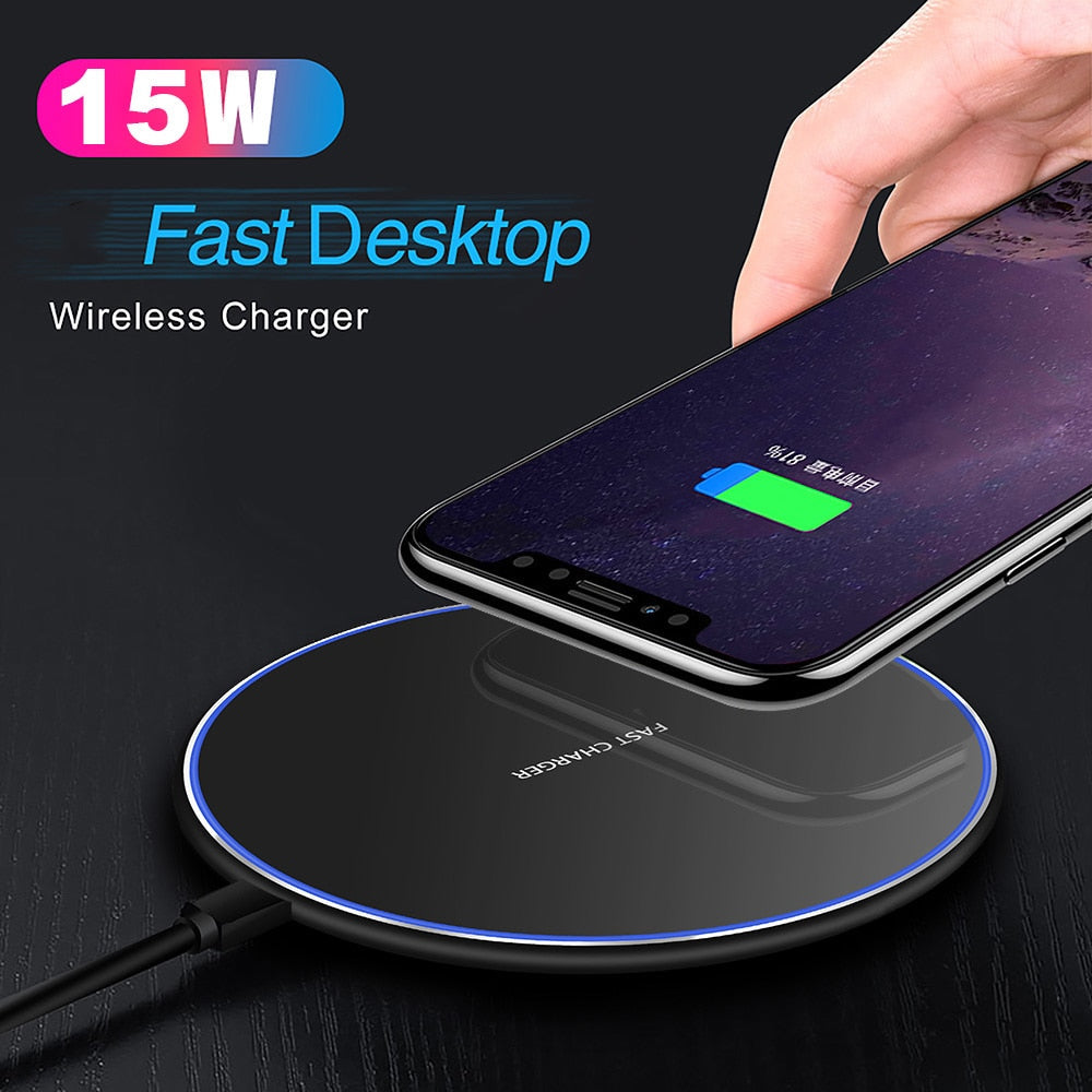 30W Rapid Wireless Charger with USB Type-C Connection