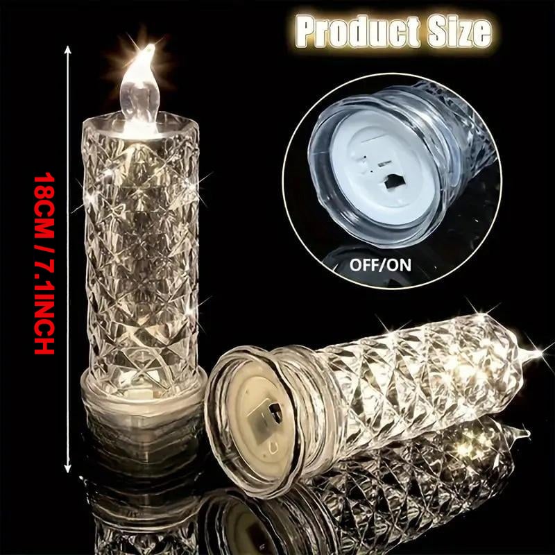 3+1 FREE | LED Crystal Candle Holders – Create Enchanting Atmospheres Safely