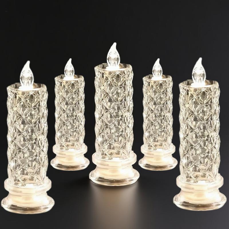 3+1 FREE | LED Crystal Candle Holders – Create Enchanting Atmospheres Safely
