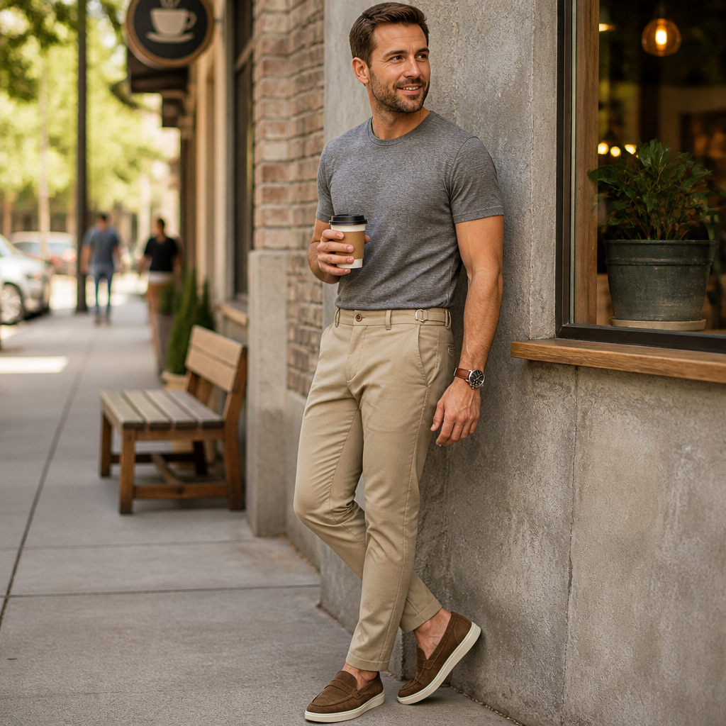 FlexiForm™ – Slim Stretch Pants Featuring Adjustable Side Buckle