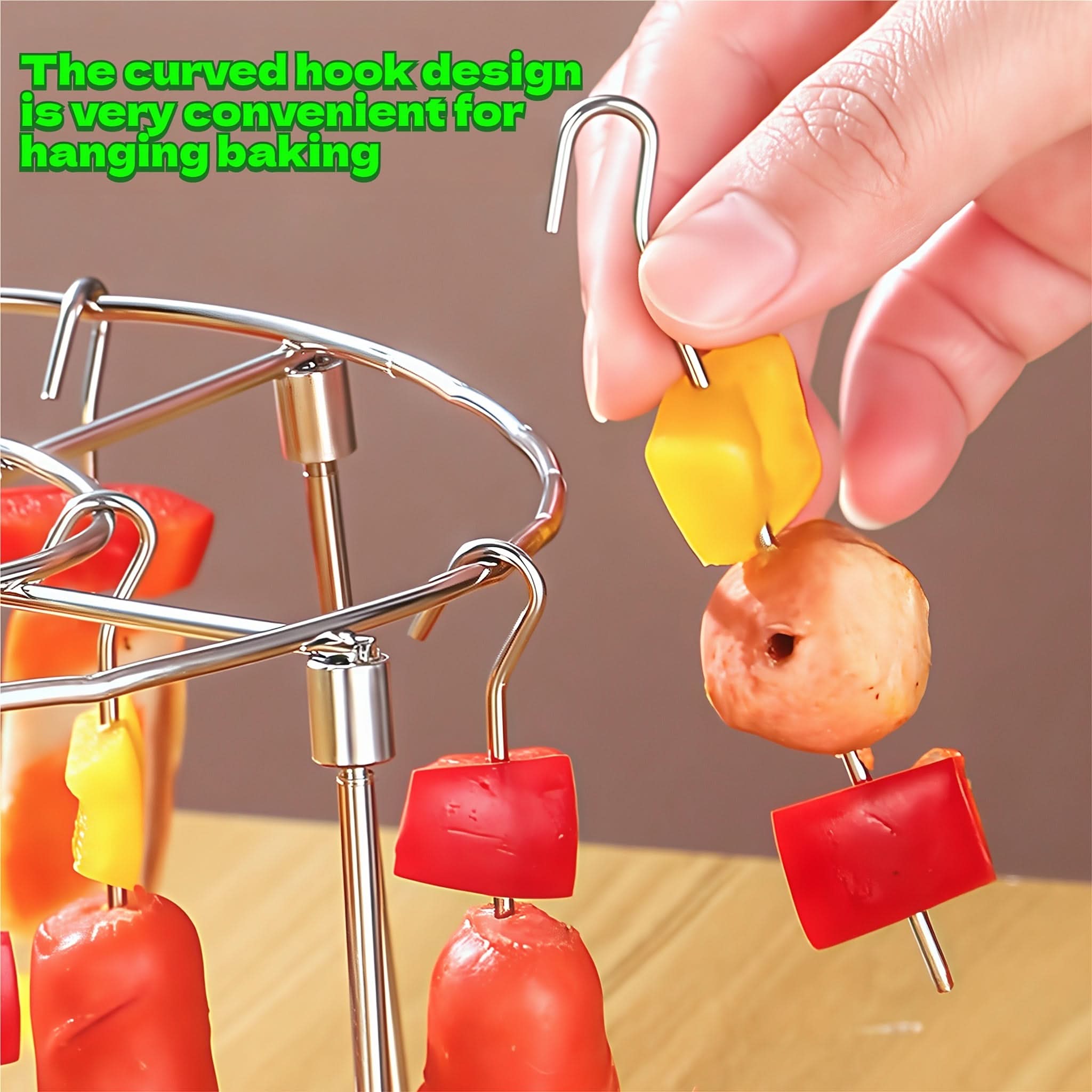 Vertical Skewer Rack Set in Stainless Steel for Grilling