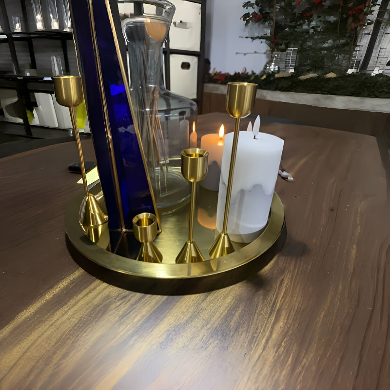 Trinity Flame – 3-Piece Modern Candle Holder Ensemble