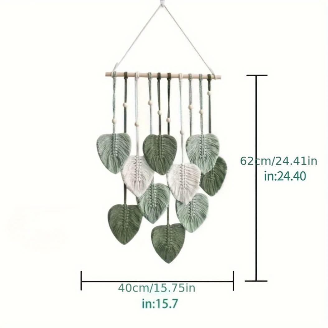 Bohemian Leaf Wall Decor in Green