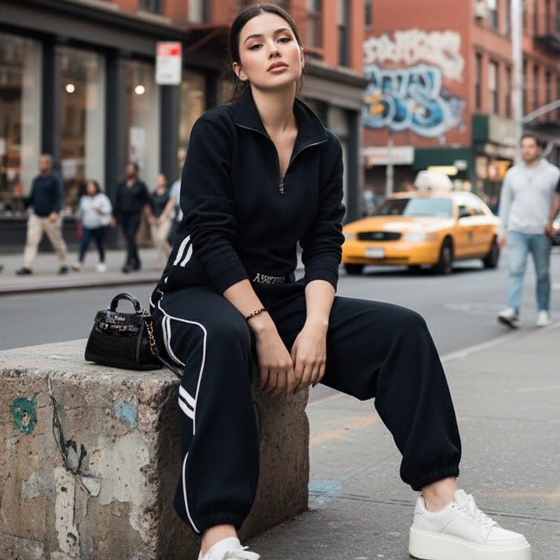 LunaVibe™ Two-Piece Athleisure Set — Luxurious Comfort That Moves With Your Confidence All Day Long