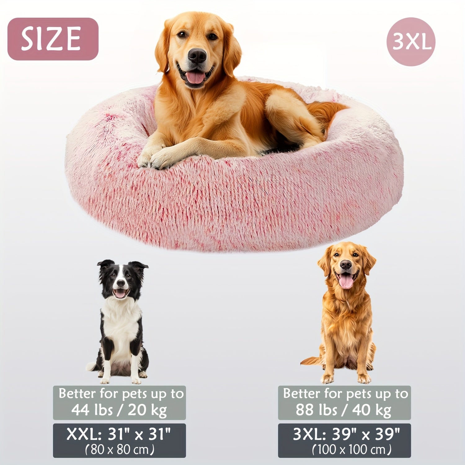 CozyNest - Plush Donut Pet Bed for Dogs and Cats of All Sizes