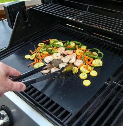 Non-Stick BBQ Mat | Effortless Cleaning Grilling | Perfect for Meat, Fish, and Veggies | GrillClean