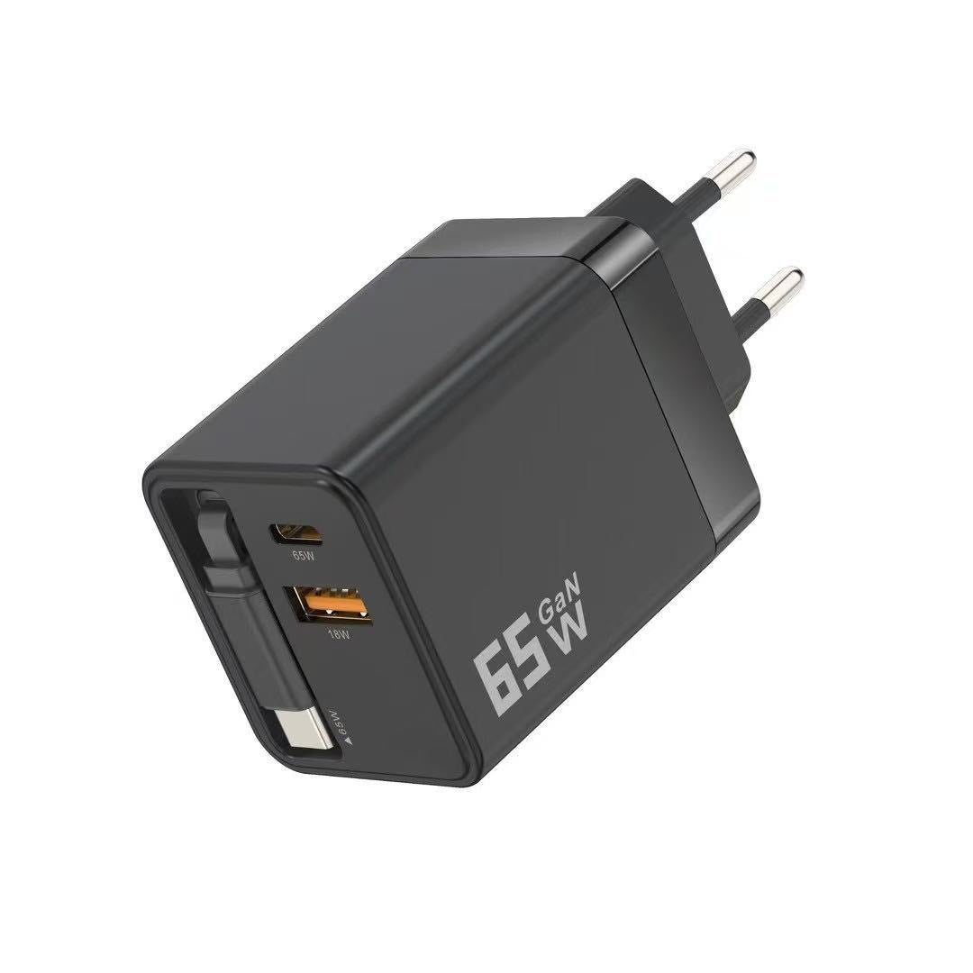 BoltStream™ 80W Retractable Charger — Unleash Lightning-Speed Power Without the Tangle