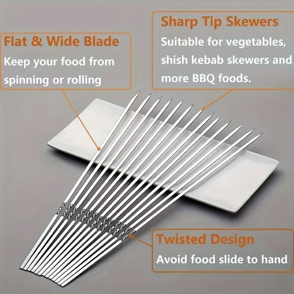 GrillMaster Pro – Premium Stainless Steel Skewers with Organizer Tube