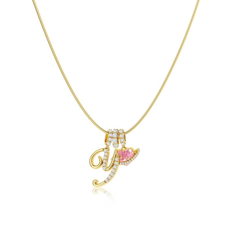 LumaraGlow™ 3-Layer Initial Necklace — Own Your Story in Dazzling Personalized Gold