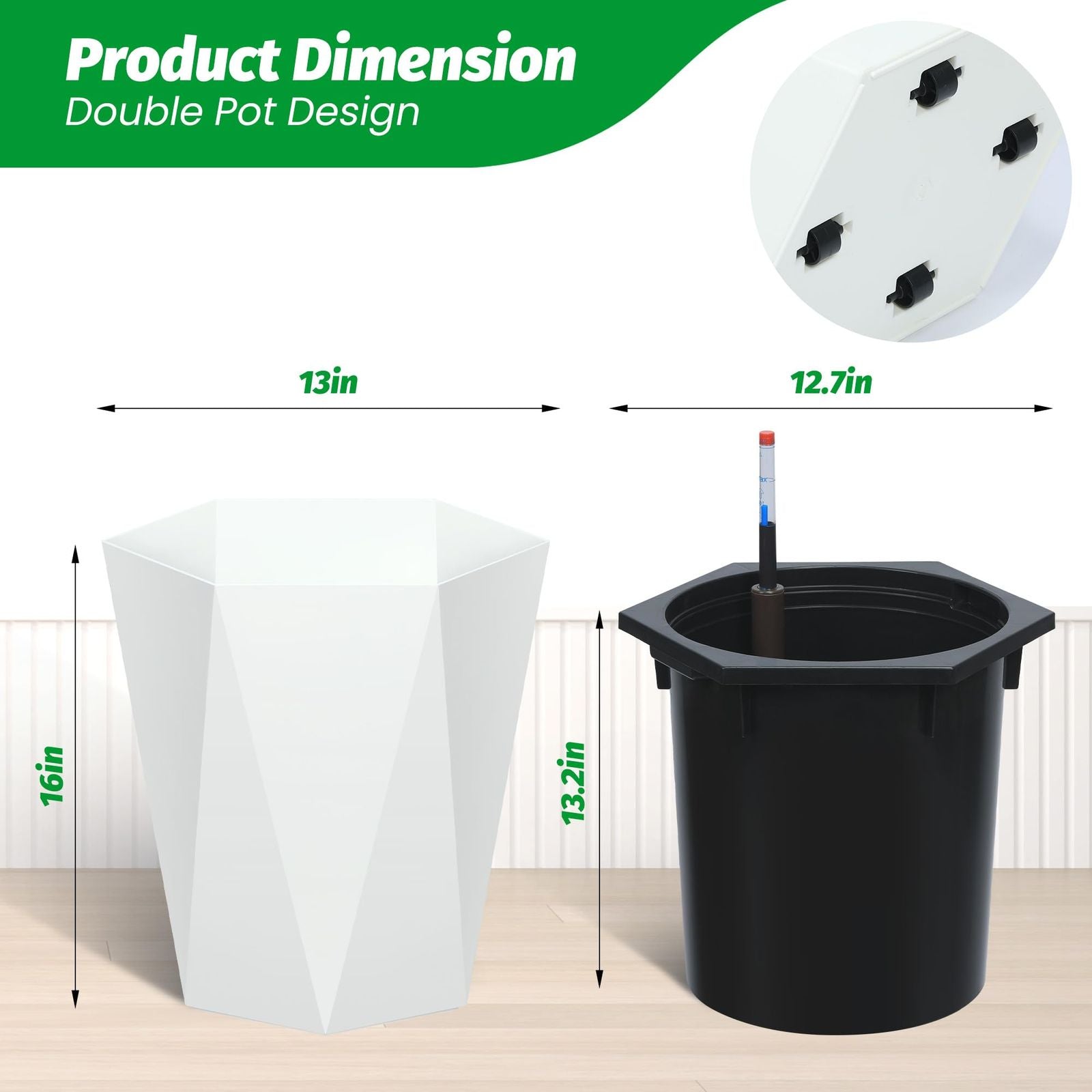 EcoGrow – Mobile Self-Watering Planter Duo