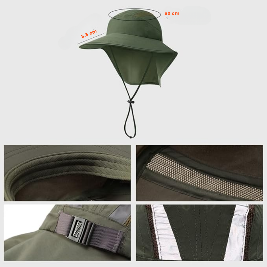 Ultimate Sun Shield Hat with Neck Coverage – Wide Brim Design