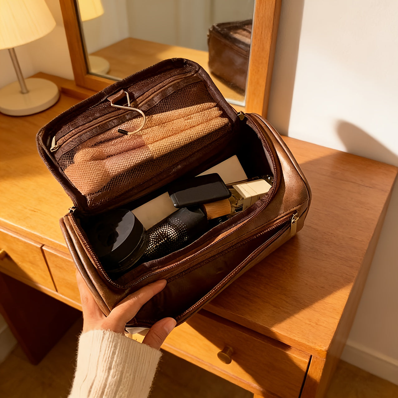HeritageCraft - Classic Leather Briefcase & Travel Organizer