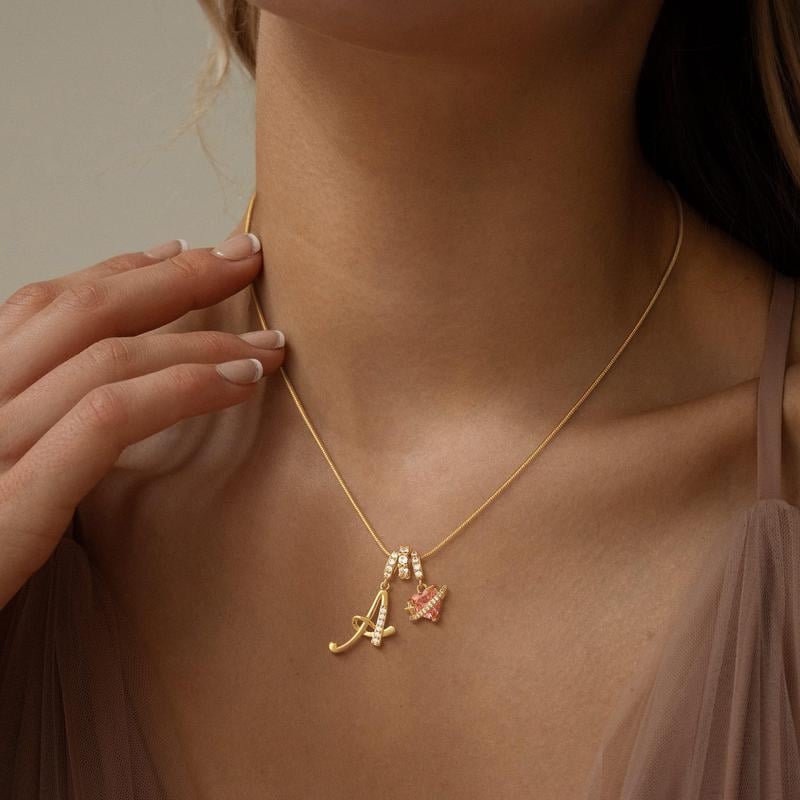 LumaraGlow™ 3-Layer Initial Necklace — Own Your Story in Dazzling Personalized Gold